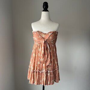 🌴 Agua Bendita Felisa Maglia Strapless Floral Mini Dress Size M BNWOT